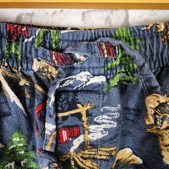 Eddie Bauer Flannel PJ Pants Outdoors Fishing Hunting  Blue Size Large - Picture 6 of 11